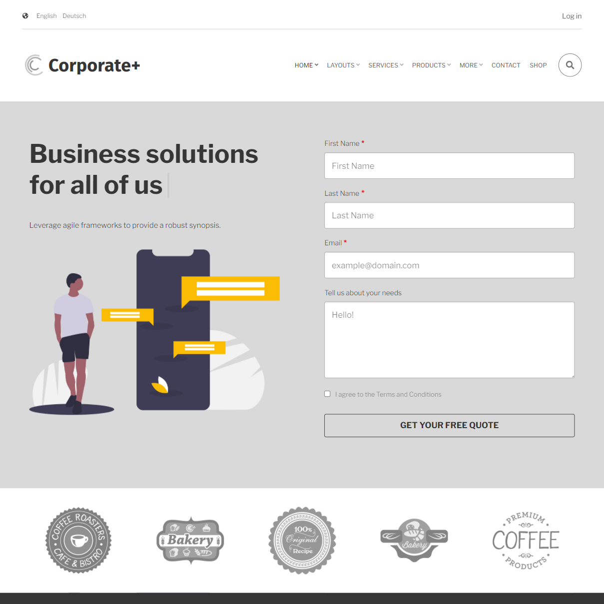 home page