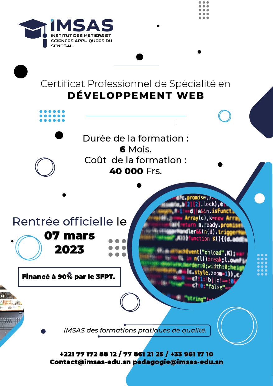 FORMATION EN DEVELOPPEMENT WEB 